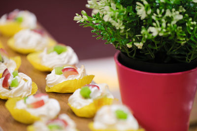 Close-up of vegetables on table