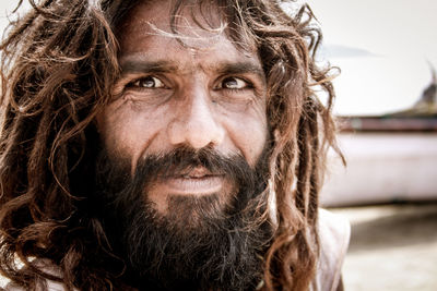 Close-up portrait of man