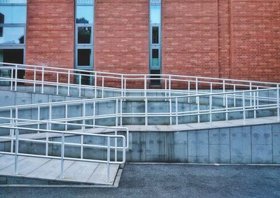 Metal railing of building