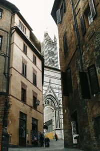 Low angle view of buildings in city