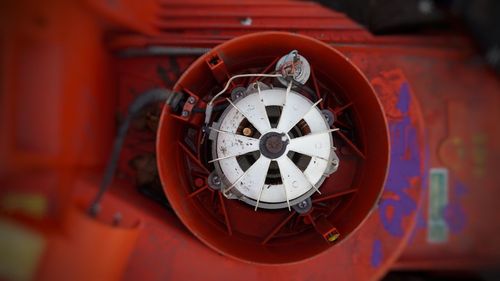 Close-up of steering wheel