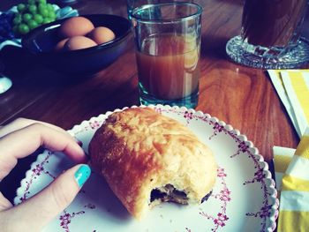 Close-up of served food