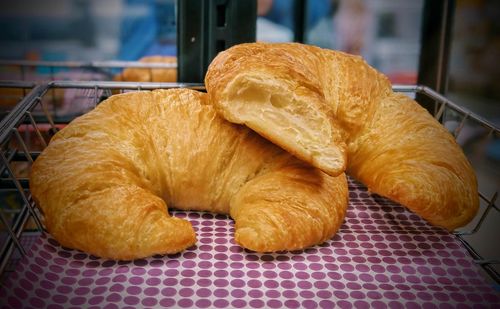 Close-up of bread on table