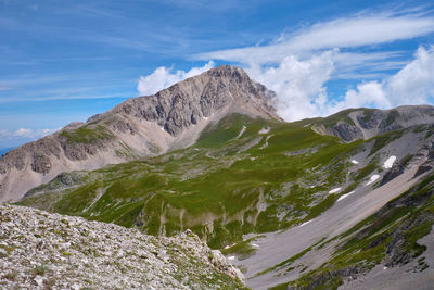 Overview of the great stone abruzzo italy