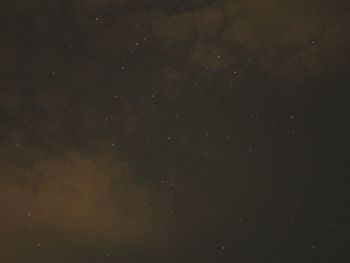 Low angle view of star field against sky at night