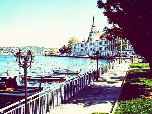 WALKWAY ALONG BUILDINGS IN WATER