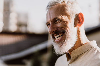 Close-up of man looking away