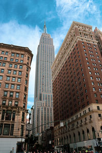 Low angle view of buildings against sky