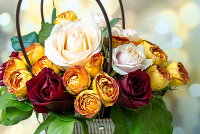 Close-up of rose bouquet