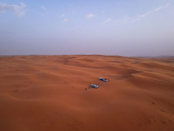 Scenic view of desert against sky