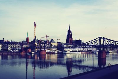 View of bridge over river