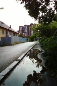 View of canal along buildings