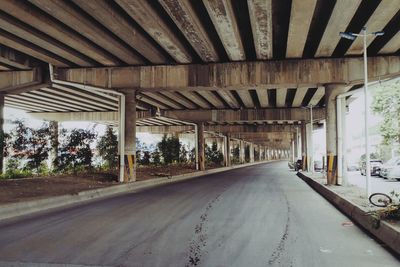 Interior of empty road