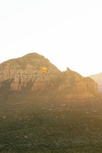 Scenic view of mountains against clear sky