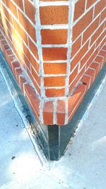 High angle view of steps