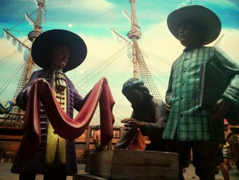 Man standing at amusement park