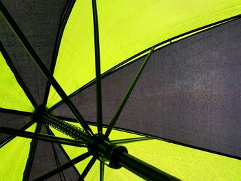 Low angle view of yellow umbrella