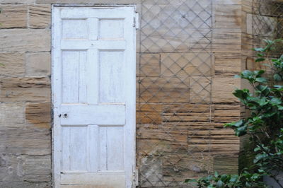 Close-up of door of house