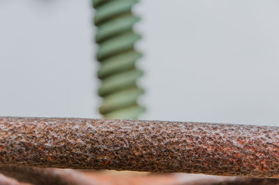 Close-up of rusty metallic wall