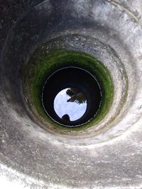 Close-up of hole on rock