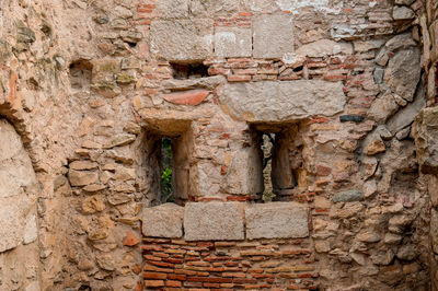 Stone wall of old building