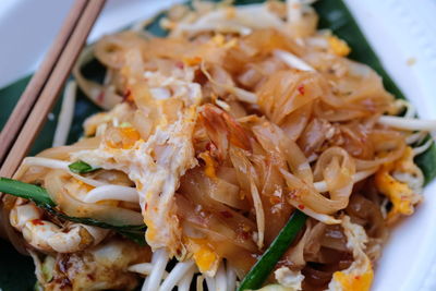 Close-up of food served in plate