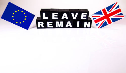 Close-up of flag against white background