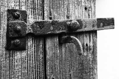Close-up of wooden door