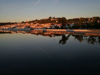 Reflection of sky on water