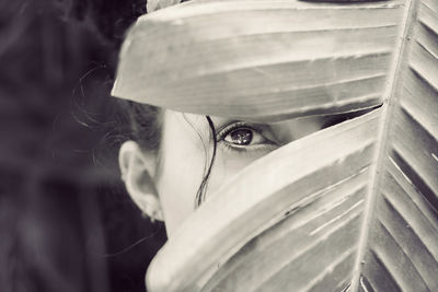 Close-up portrait of young woman