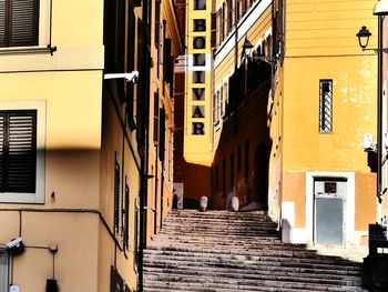 Narrow alley amidst residential buildings