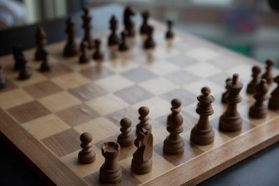 Full frame shot of chess pieces