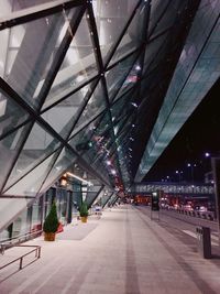 View of bridge in city at night