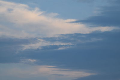 Low angle view of cloudy sky