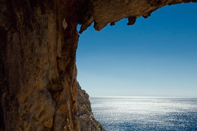 Rock formation by sea