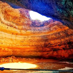 Scenic view of rock formation against sky