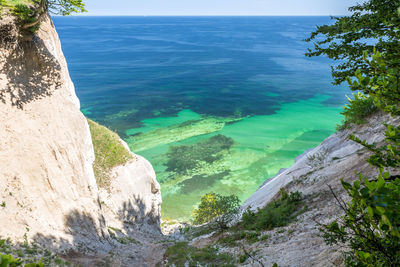 High angle view of sea against sky