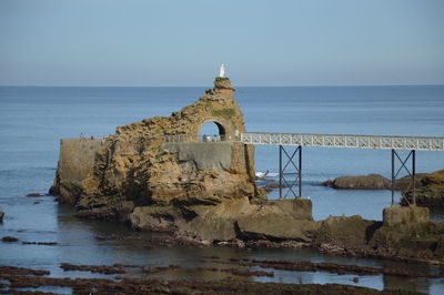 The rock of the virgin at biarritz