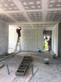 Man working in building