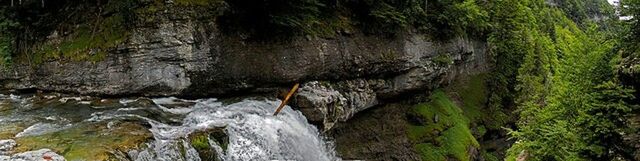 Stream flowing through rocks