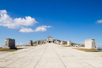 View of historical building against blue sky