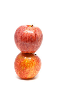 Close-up of apple against white background