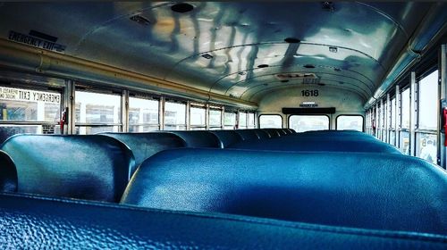 Interior of bus