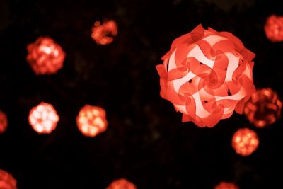 Close-up of red rose against blurred background