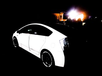 View of car on street at night