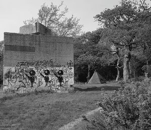 Built structure with trees in background