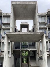 Low angle view of old building against sky