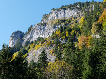 Scenic view of mountains against clear sky