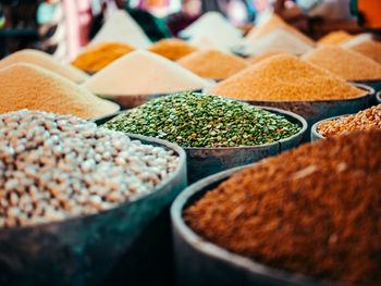 Close-up of vegetables for sale in market