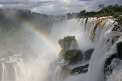 Scenic view of waterfall